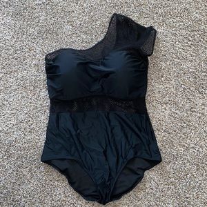 Mesh One Sleeve Bathing Suit
